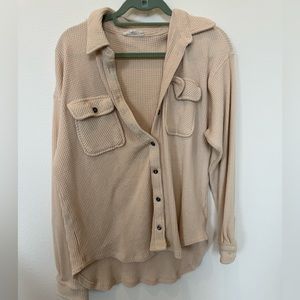 Hippie Rose medium waffle knit shacket